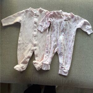 Kissy Kissy Pink Textured and Floral Footies